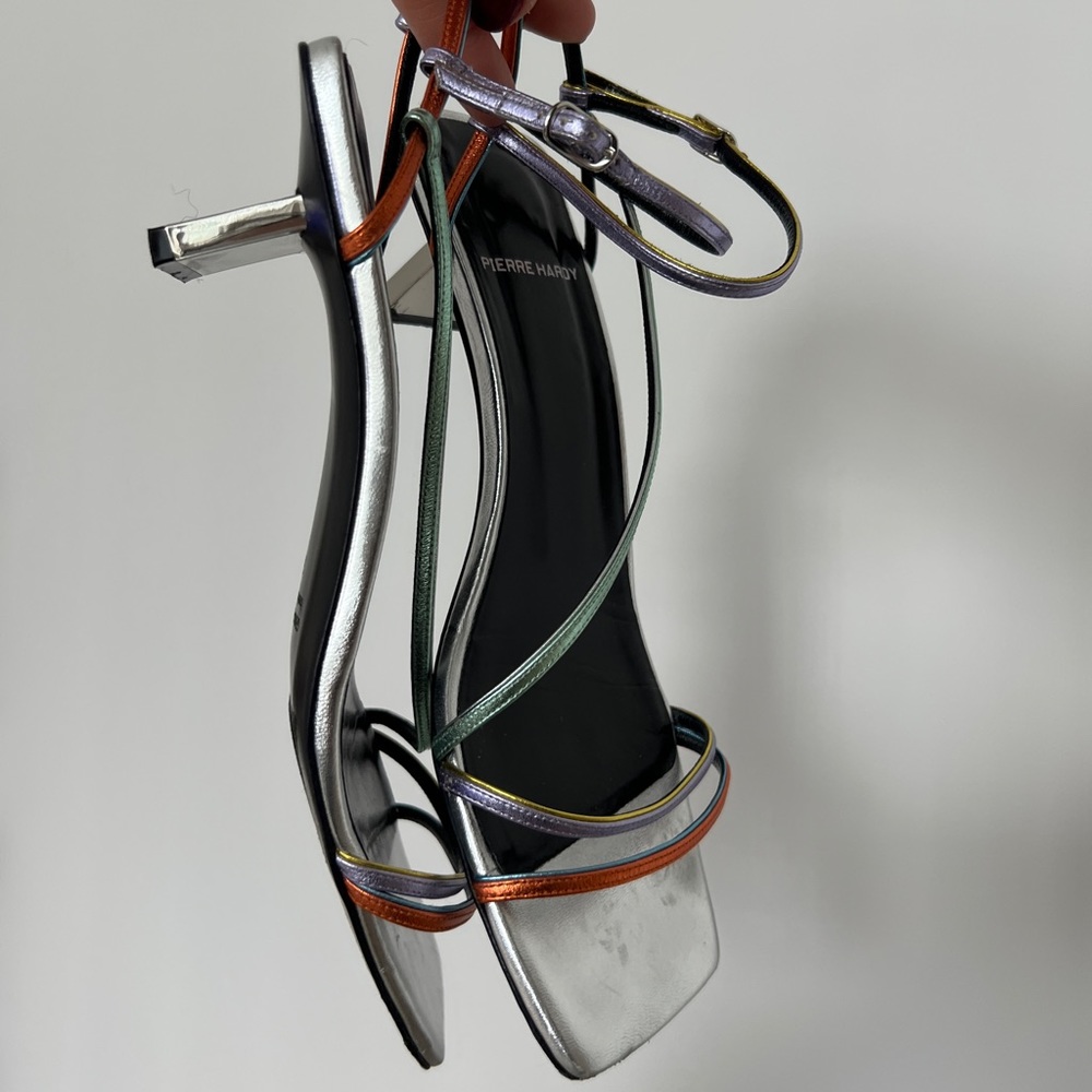 SOLD Pierre Hardy Alpha Metallic Colorblock Strappy Sandals